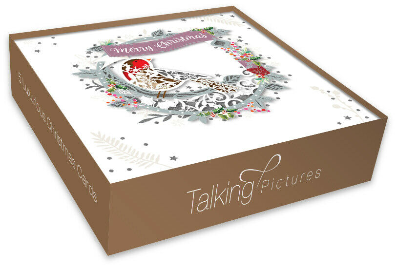 Felicitare - Papercut Robin & Wreath | Talking Pictures