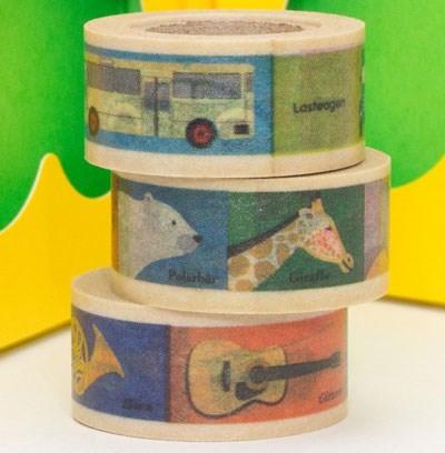 Japanese Washi Masking Tape - Mini Set of 3 kids tape set | MT