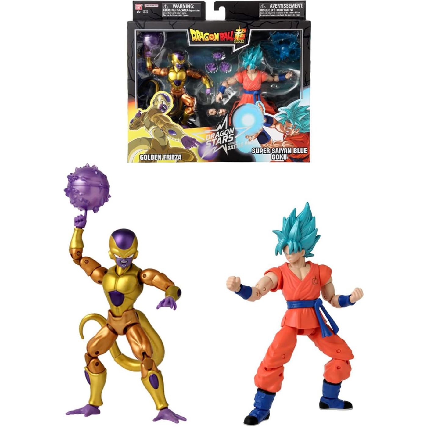 Set 2 figurine - Dragon Ball - Dragon Stars series - Golden Frieza si Super Saiyan Blue Goku | Bandai - imagine 3