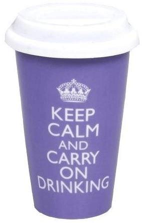 Cana de voiaj Keep Calm and Carry On Drinking |