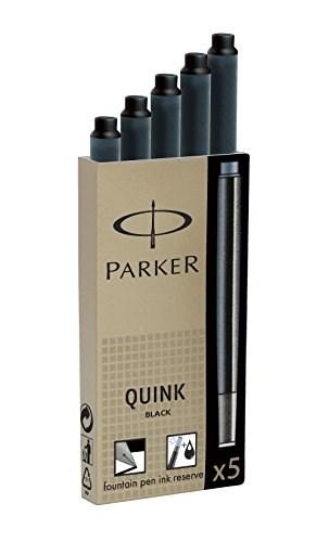 Set 5 Cartuse Lungi Quink Negru | Parker