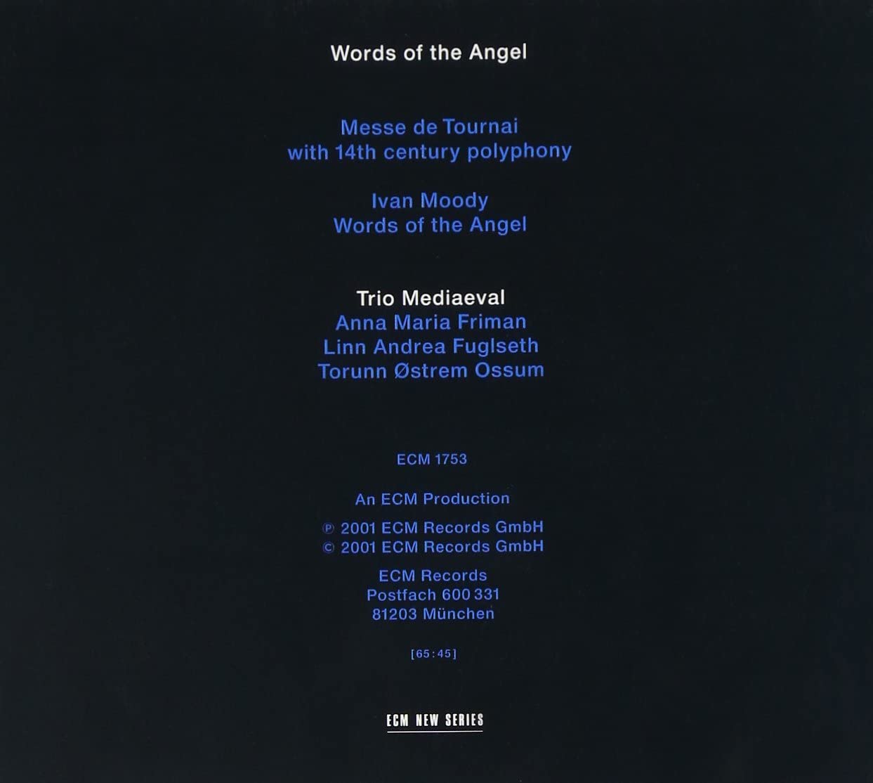 Words of the Angel | Trio Mediaeval