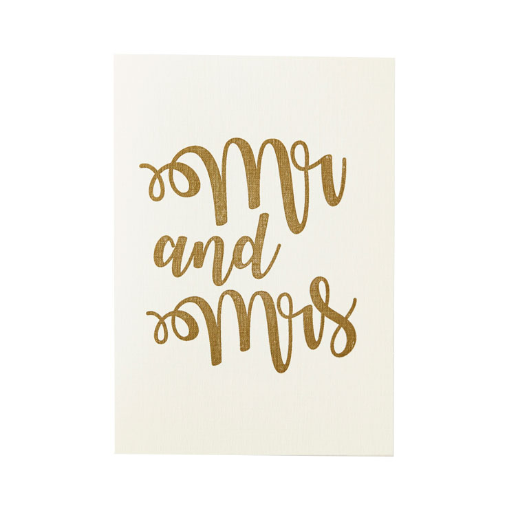 Felicitare - Gold Mr and Mrs | Katie Leamon