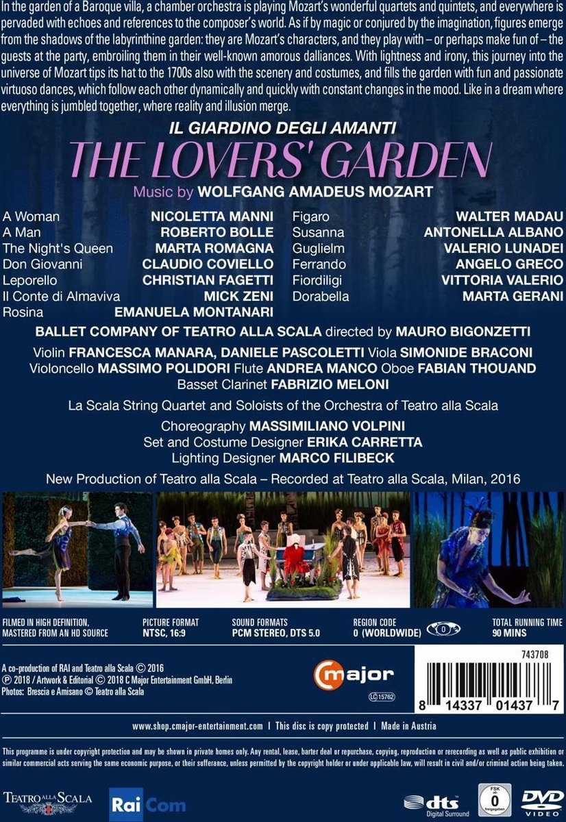 Mozart: The Lovers\' Garden | Wolfgang Amadeus Mozart, Teatro alla Scala