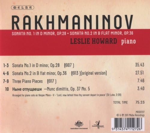 Rachmaninoff: Sonates Pour Piano No. 1 Et No. 2 | Leslie Howard