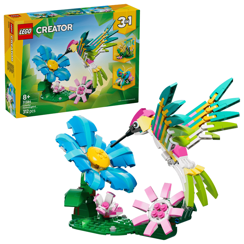 Lego Creator 3 in 1 - Animale salbatice: Colibri colorat (31384) | LEGO - imagine 2