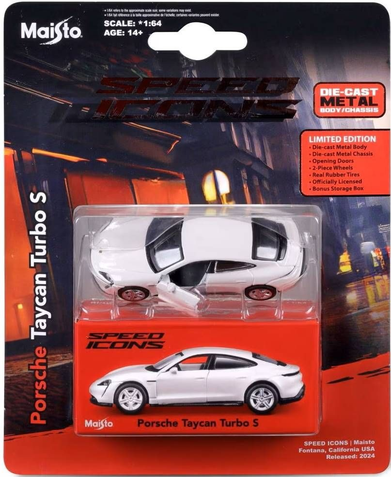 Masinuta metalica - Speed Icons - Porsche Taycan Turbo S | Maisto - 2