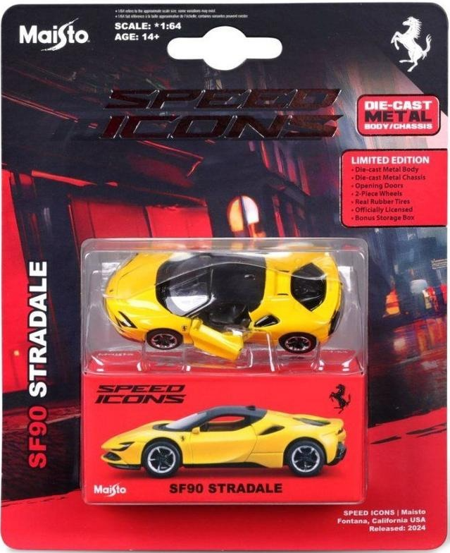 Masinuta metalica - Speed Icons - Ferrari SF90 Stradale | Maisto - 2