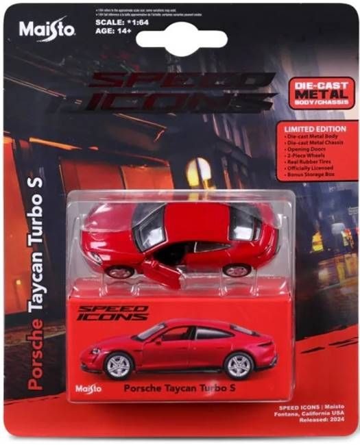 Masinuta metalica - Speed Icons - Porsche Taycan Turbo S | Maisto - 2
