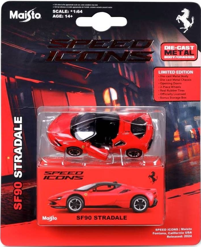 Masinuta metalica - Speed Icons - Ferrari SF90 Stradale | Maisto - 1