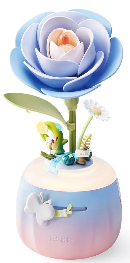 Puzzle 3D - Lampa de veghe - Starry Camellia, 73 piese | Robotime - 5
