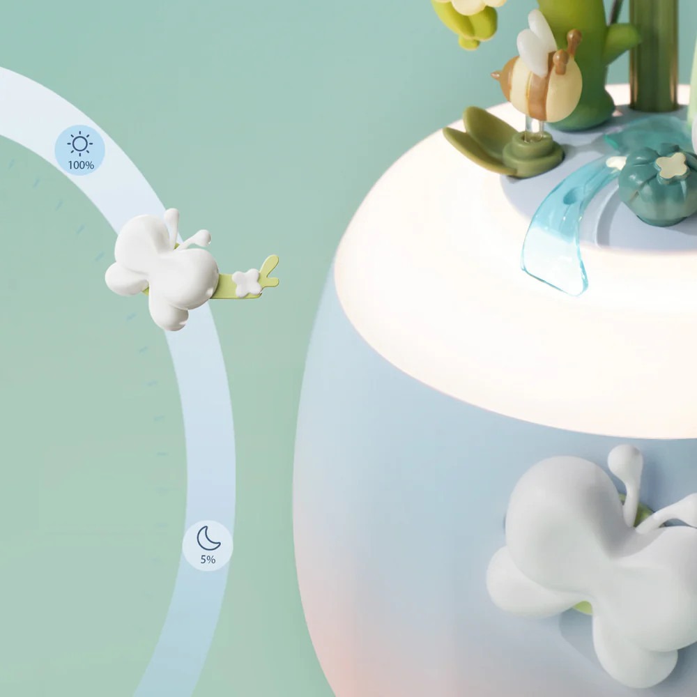 Puzzle 3D - Lampa de veghe - Starry Camellia, 73 piese | Robotime - 2