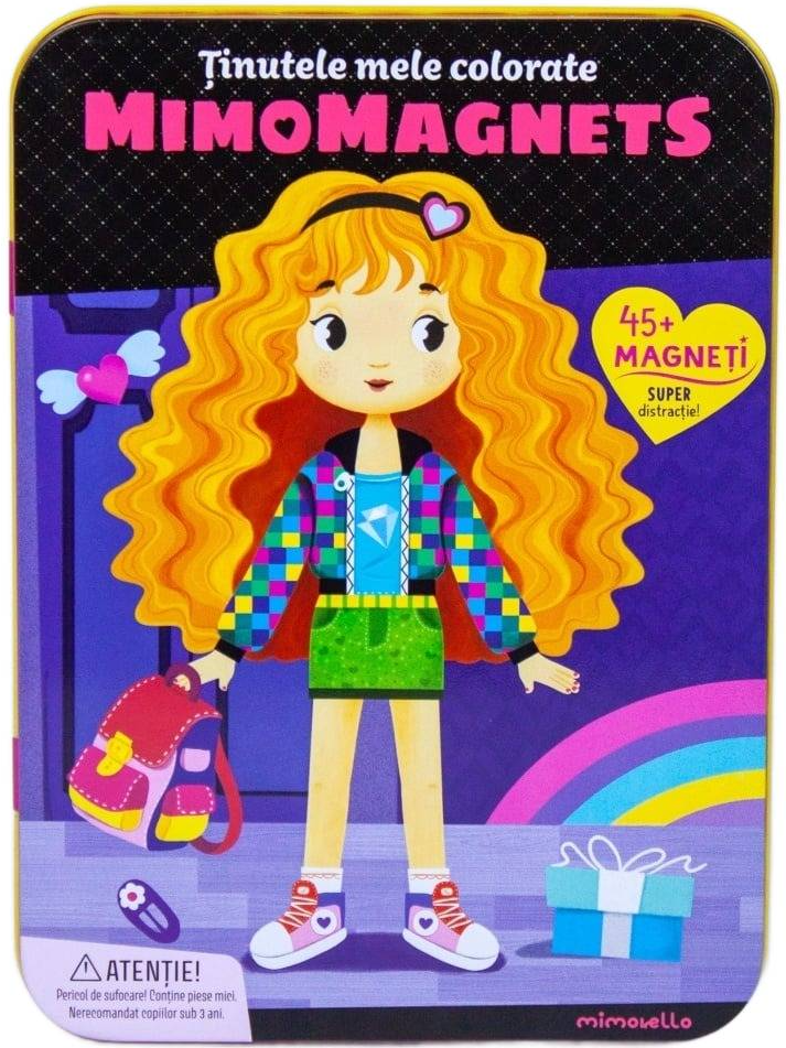 Puzzle magnetic in cutie metalica - Tinutele mele colorate, 45+ piese | Mimorello - 4