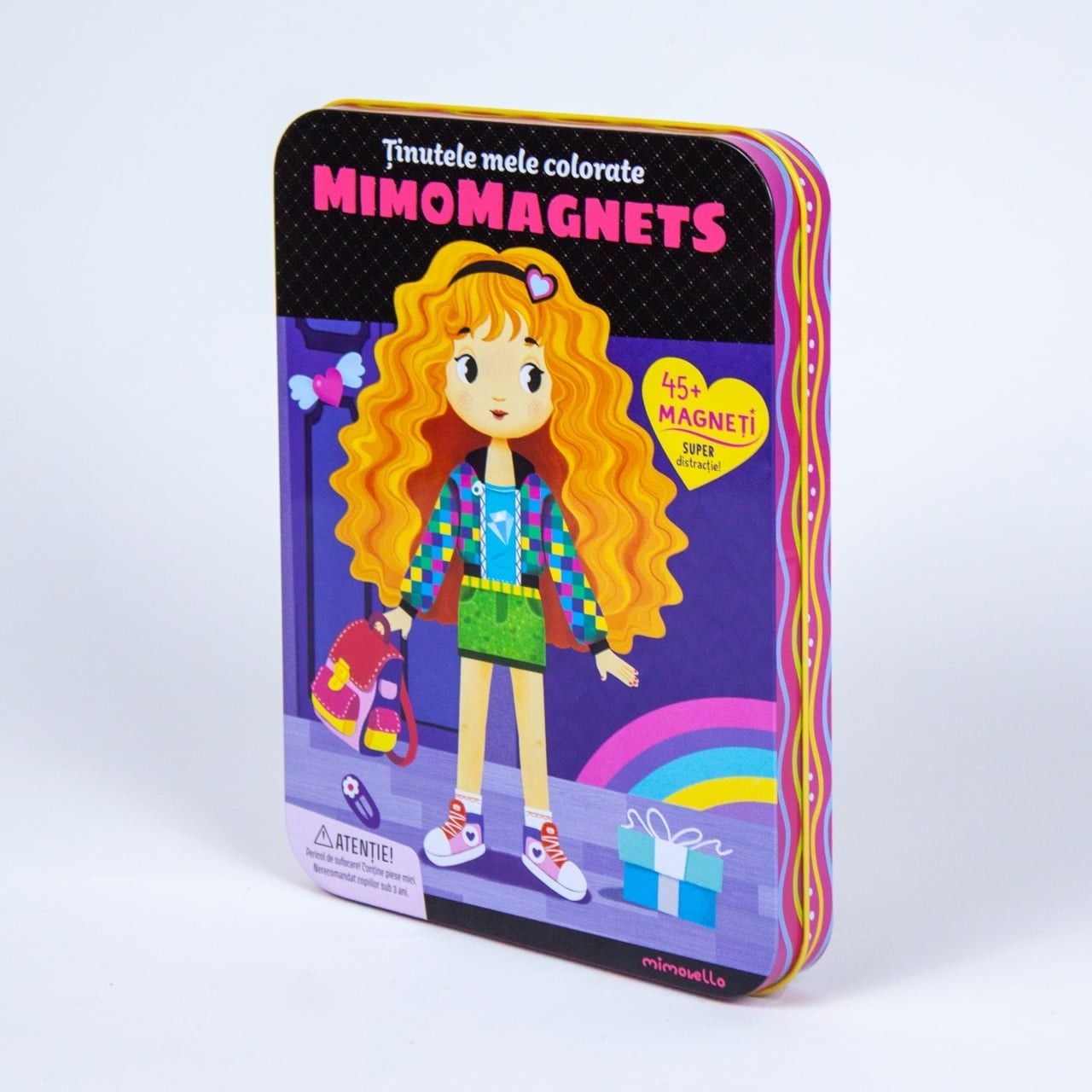 Puzzle magnetic in cutie metalica - Tinutele mele colorate, 45+ piese | Mimorello - 3
