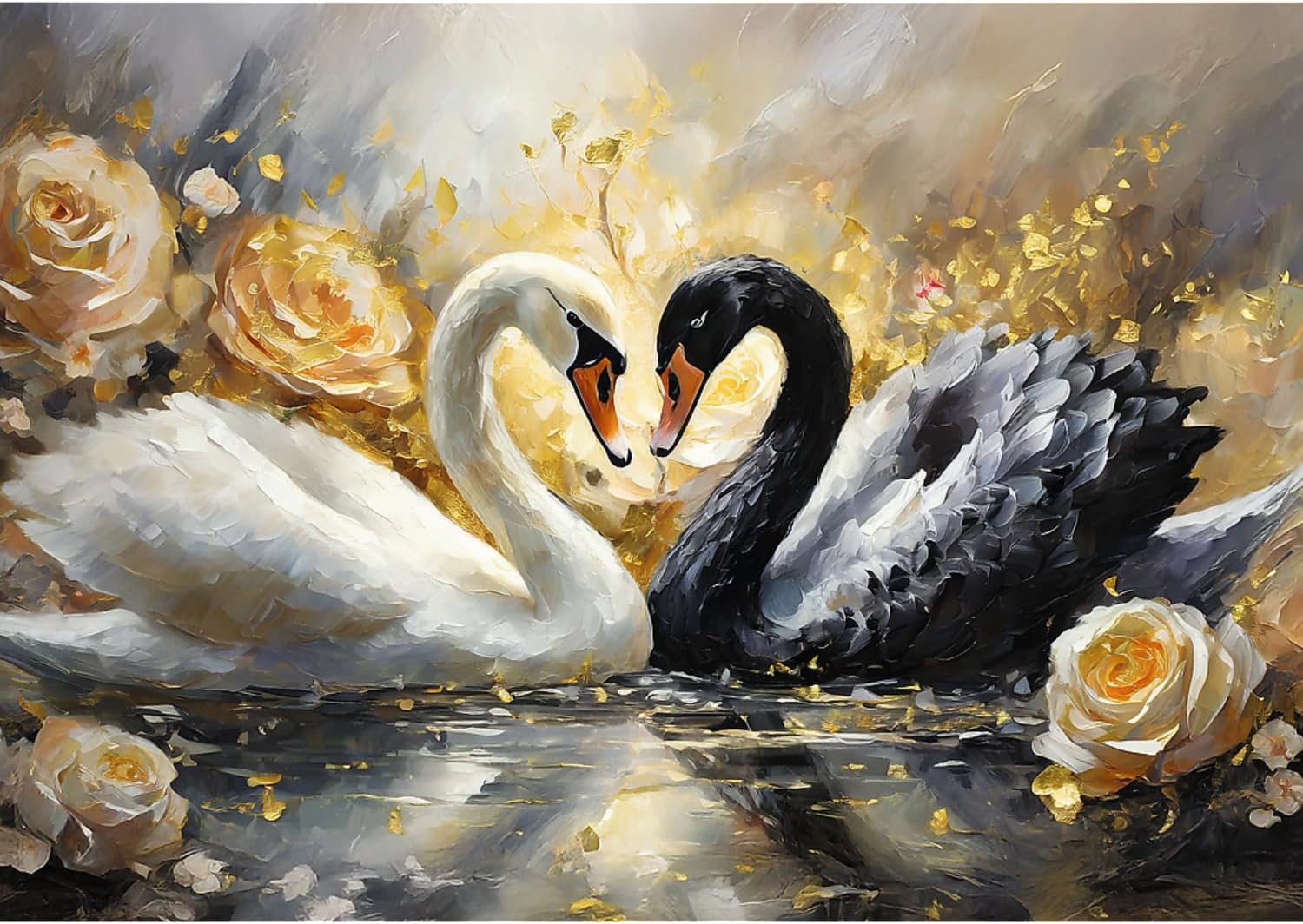 Puzzle 1000 piese - Beautiful Swans | Trefl