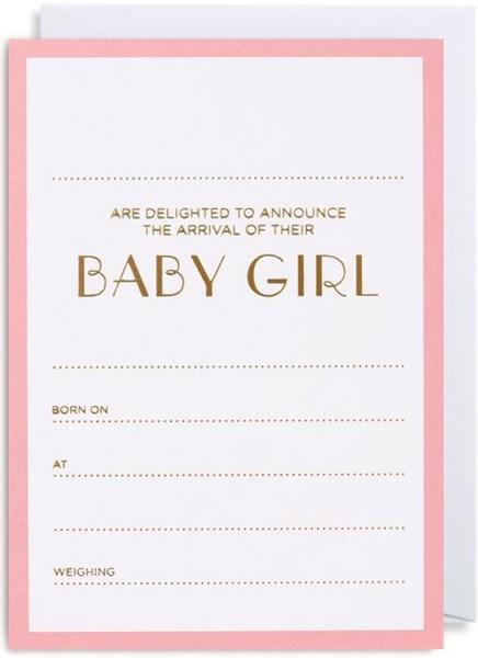 Set 10 felicitari - Baby Girl Announcement | Lagom Design