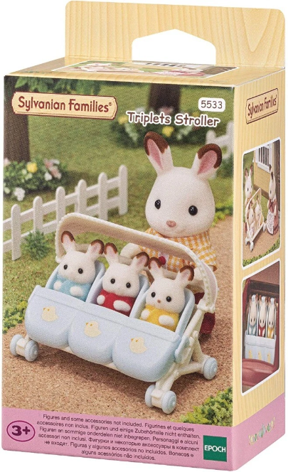 Figurina - Sylvanian Families - Carucior cu tripleti | Epoch - imagine 2