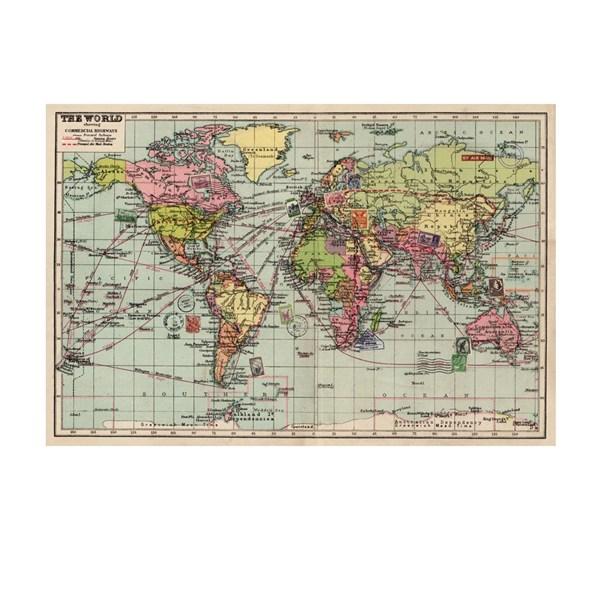 World Map Gift Wrap | Wild & Wolf