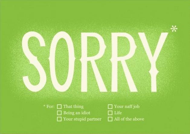 Star Sorry Greeting Card | OHH Deer