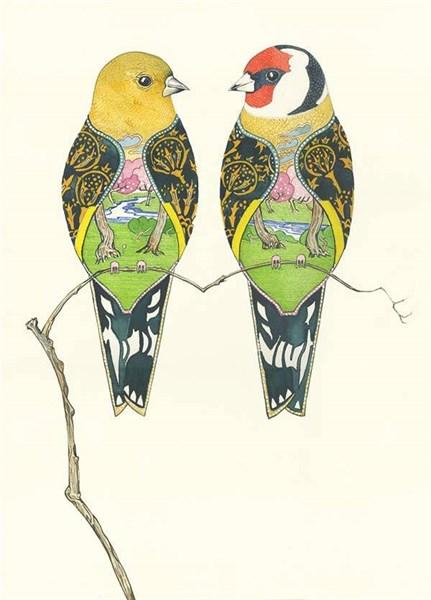 Goldfinches Card | The DM Collection