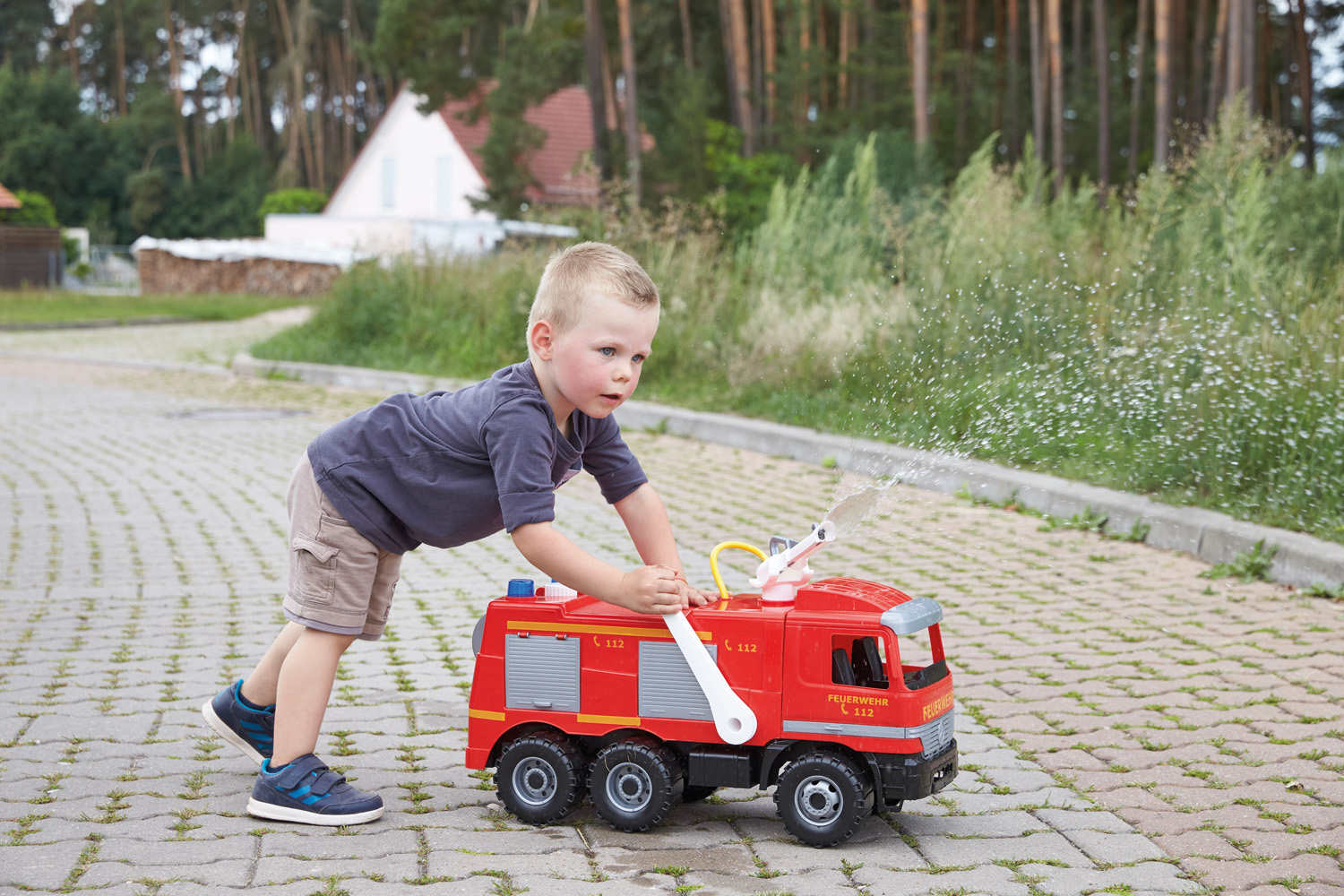 Masina - Mercedes Fire Truck, 64cm | Lena - 3