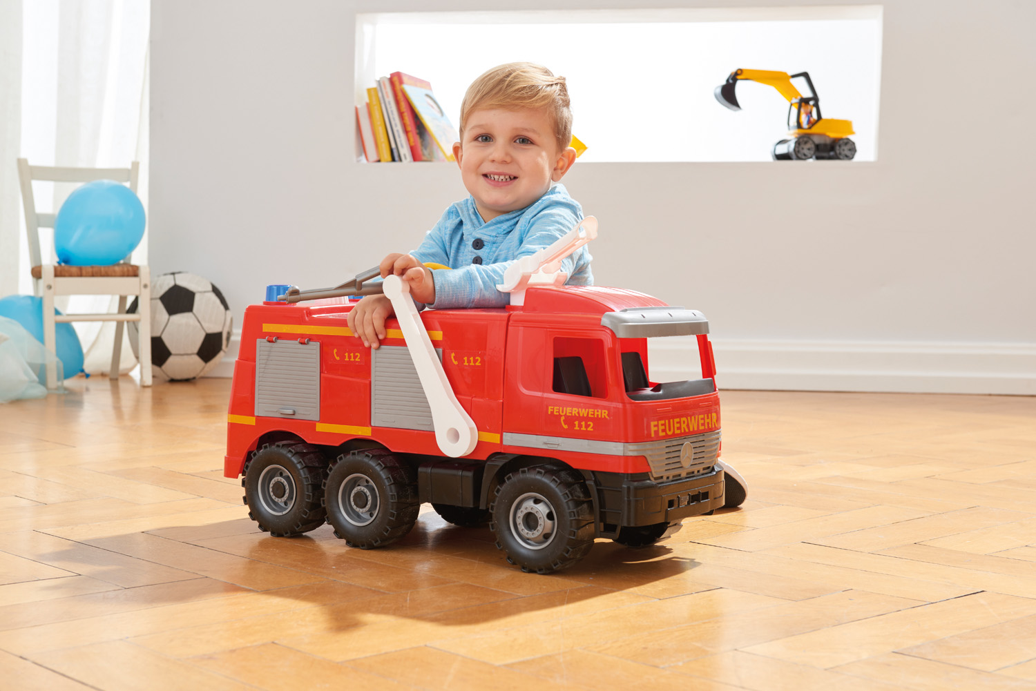Masina - Mercedes Fire Truck, 64cm | Lena - 5