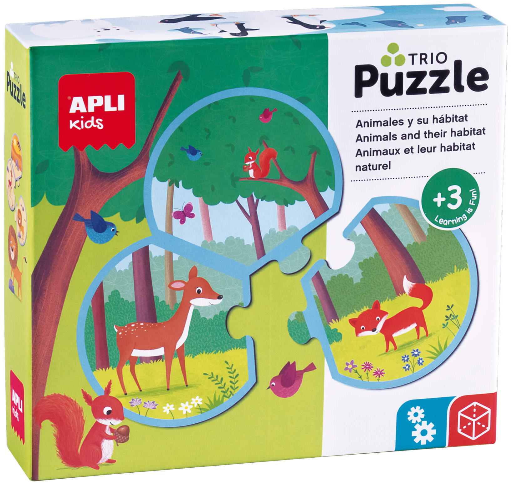 Puzzle educativ - Trio Puzzle - Animals | Apli - 3