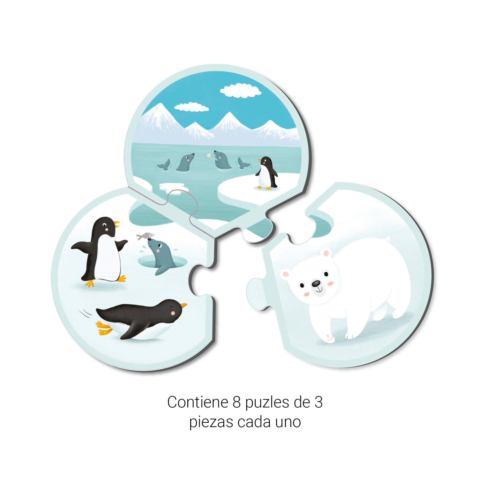 Puzzle educativ - Trio Puzzle - Animals | Apli - 1