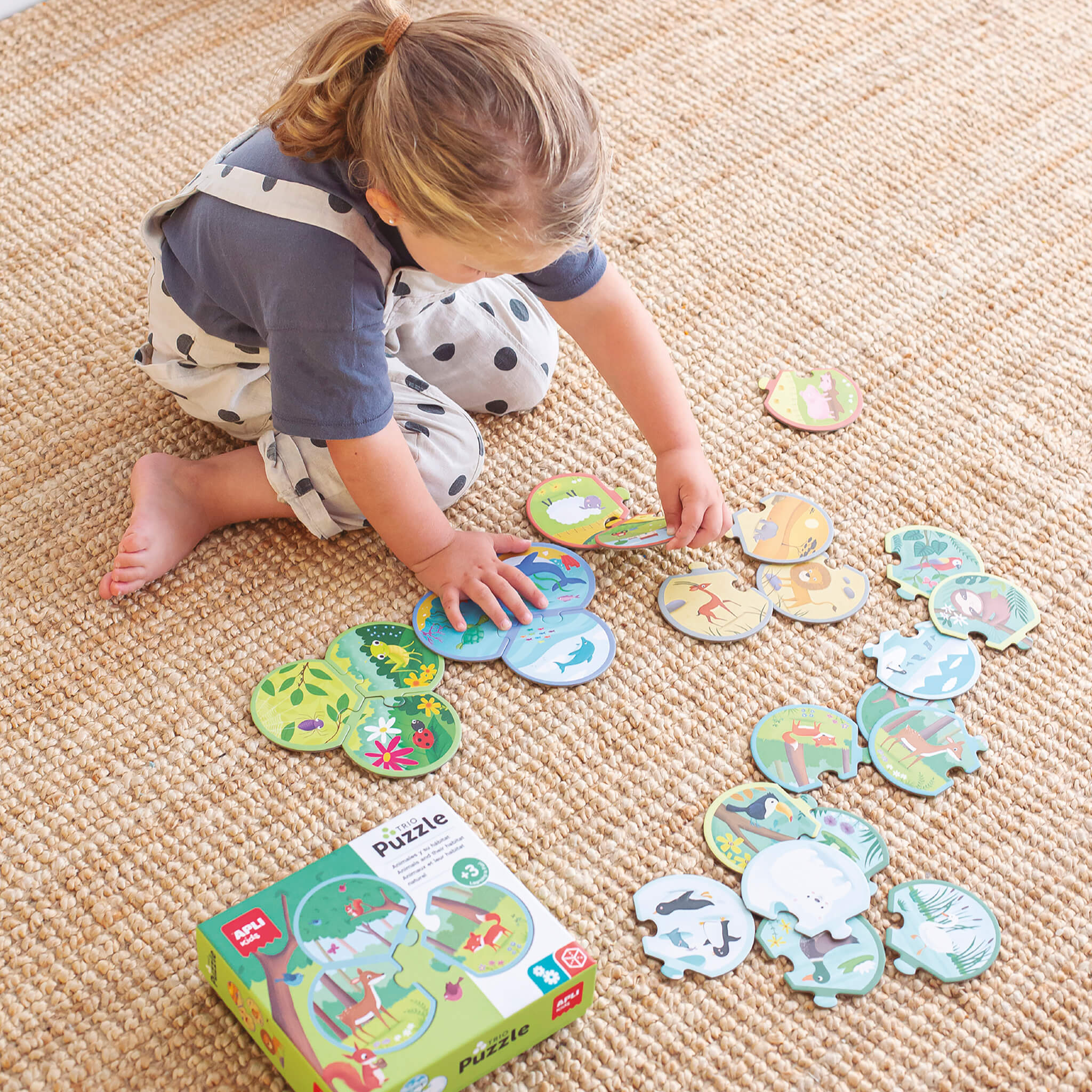 Puzzle educativ - Trio Puzzle - Animals | Apli - 2