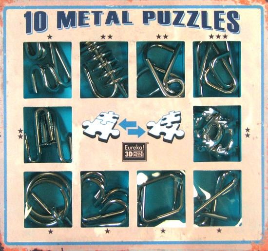 Set de 10 Puzzle-uri 3D - Metal - Blue | Eureka - 1