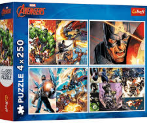 Set 4 puzzle-uri 250 piese - Marvel - Zile Eroice | Trefl - 4