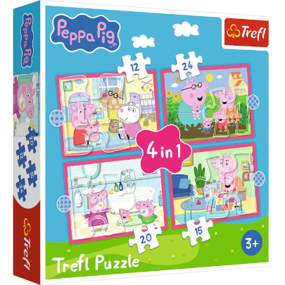 Puzzle 4 in 1 - Peppa Pig - Iubeste Aventurile | Trefl - 5