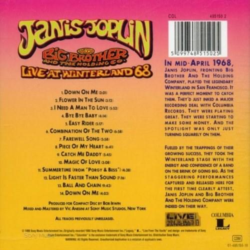 Live At Winterland \'68 | Janis Joplin, Big Brother and The Holding Company - 1 | YEO