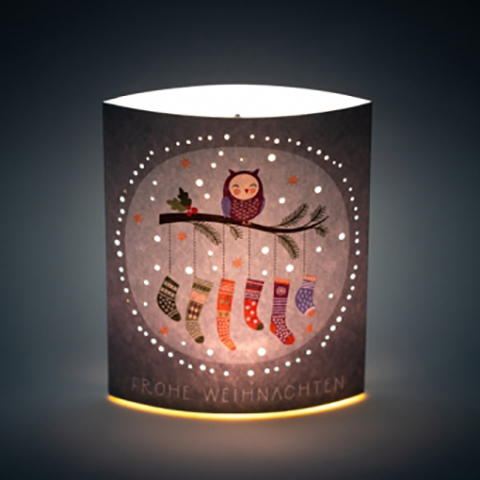 Lampa din hartie Dreamlights - Xmas Owl | Chic mic - 1 | YEO