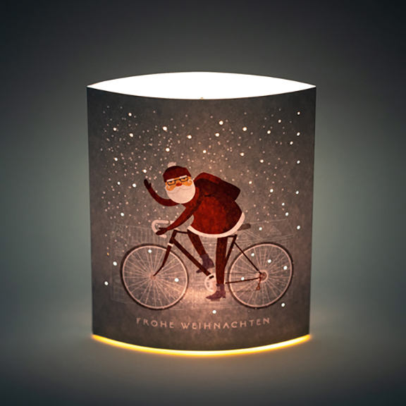 Lampa din hartie Dreamlights - Santa Bike | Chic mic - 2 | YEO