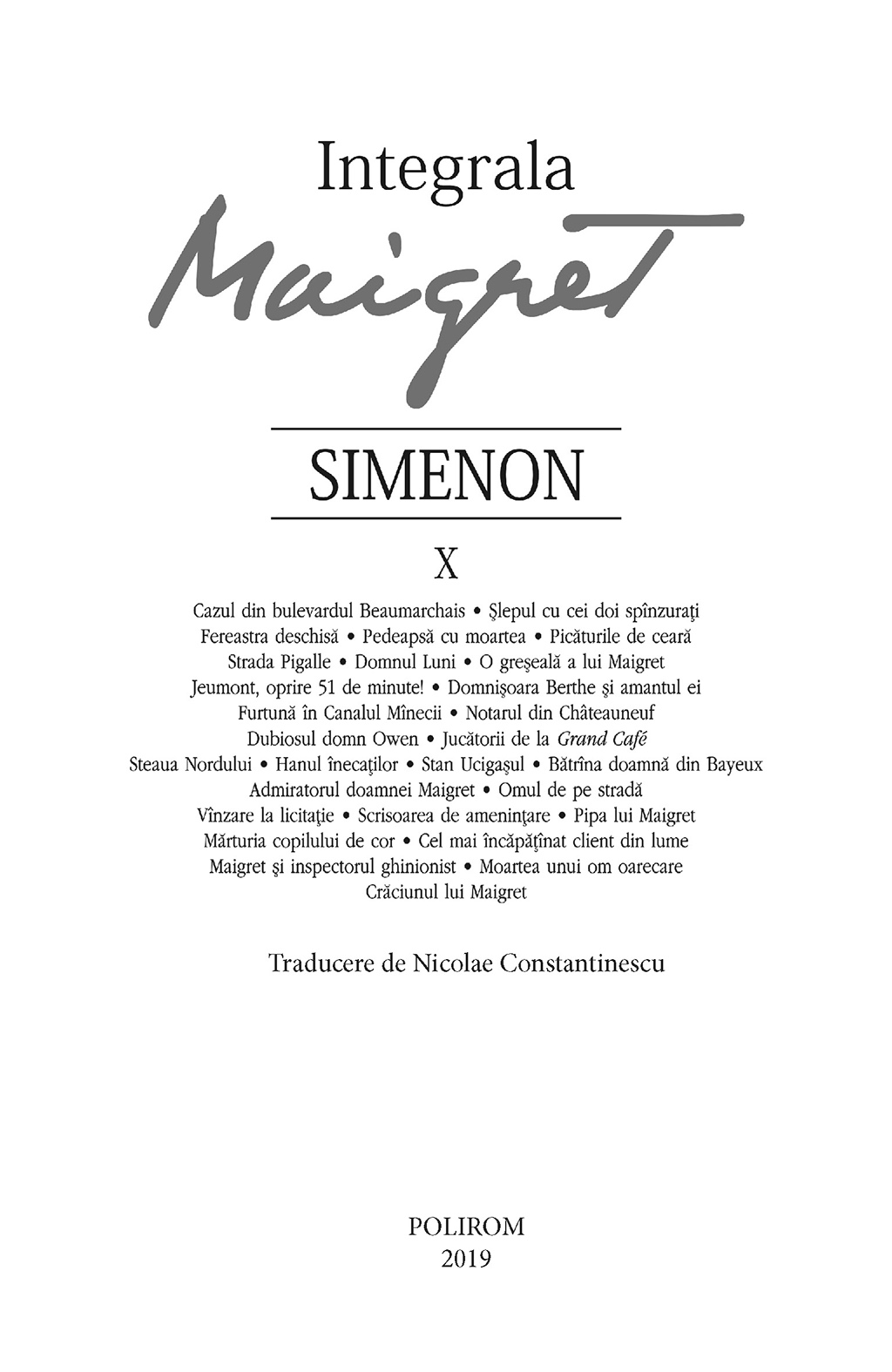 Integrala Maigret. Volumul X | Georges Simenon - 2 | YEO