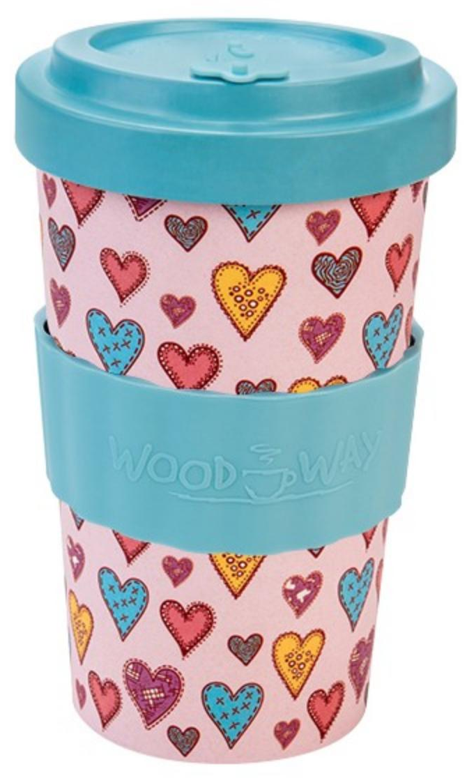 Cana de voiaj - Large - Candy Hearts - Blue | Woodway