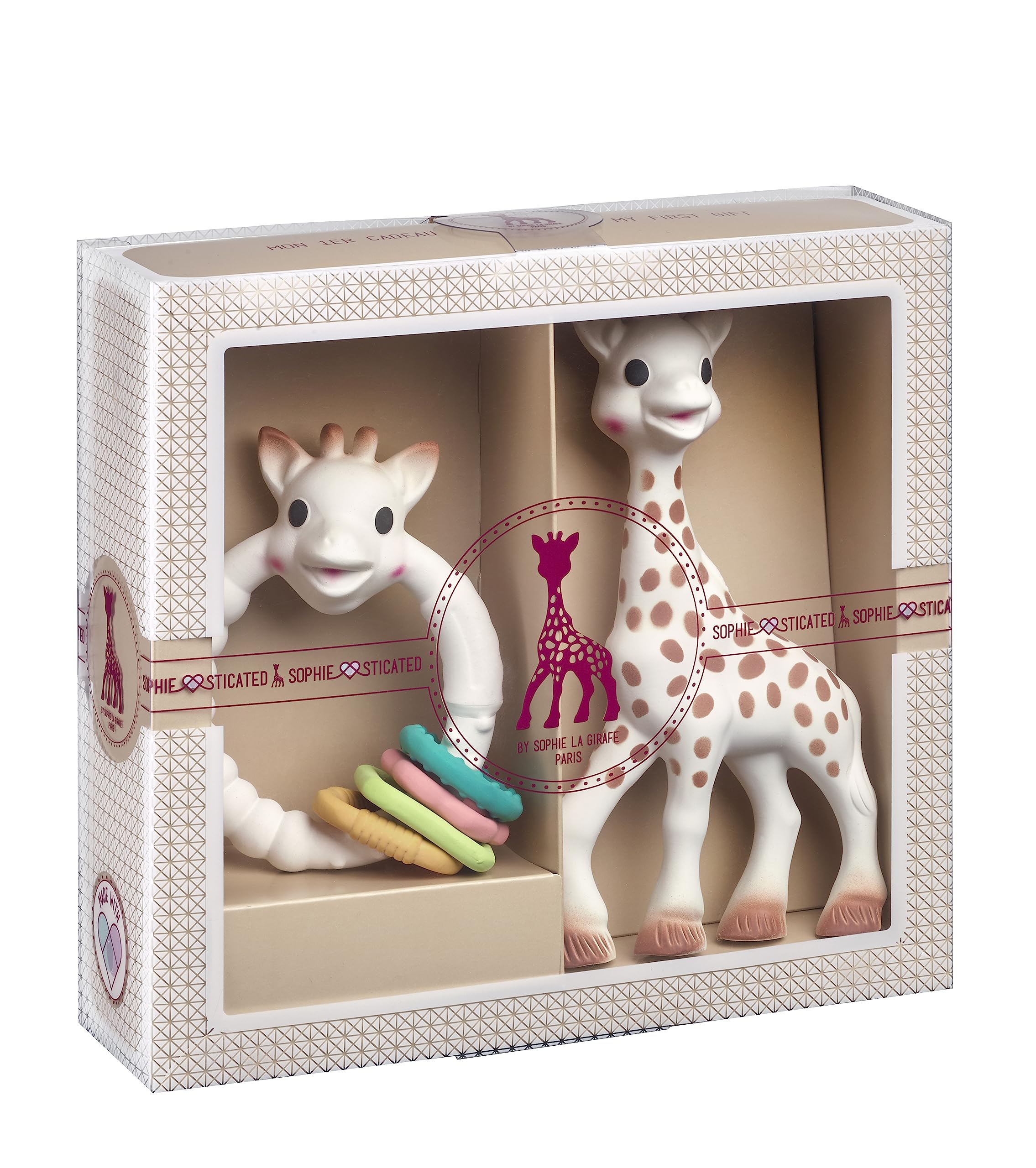 Set cadou Sophiesticat - Girafa Sophie + Zornaitoare | Vulli - imagine 2