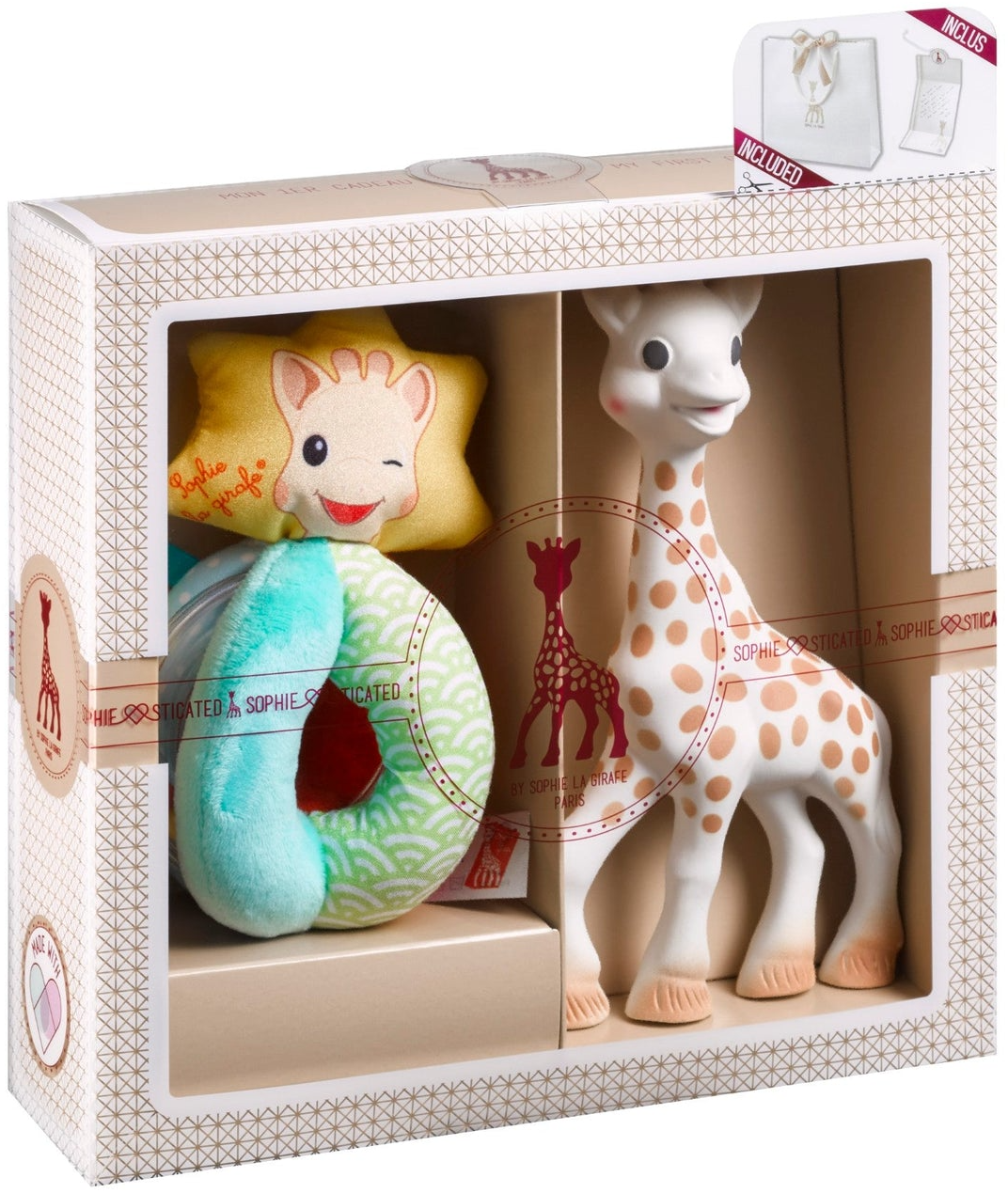 Set cadou zornaitoare si jucarie dentitie - Sophie la girafe - Sophiesticated, The Early Learning Set | Vulli - imagine 5