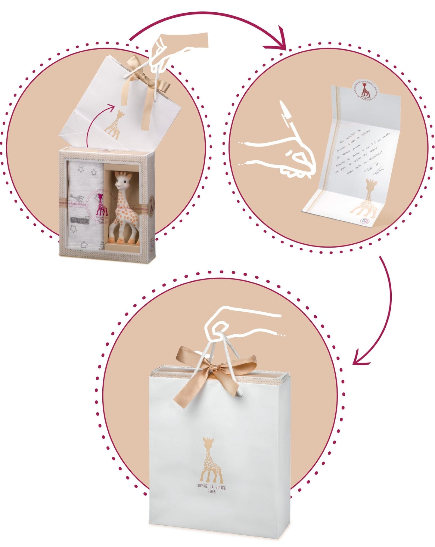 Set cadou zornaitoare si jucarie dentitie - Sophie la girafe - Sophiesticated, The Early Learning Set | Vulli - imagine 4