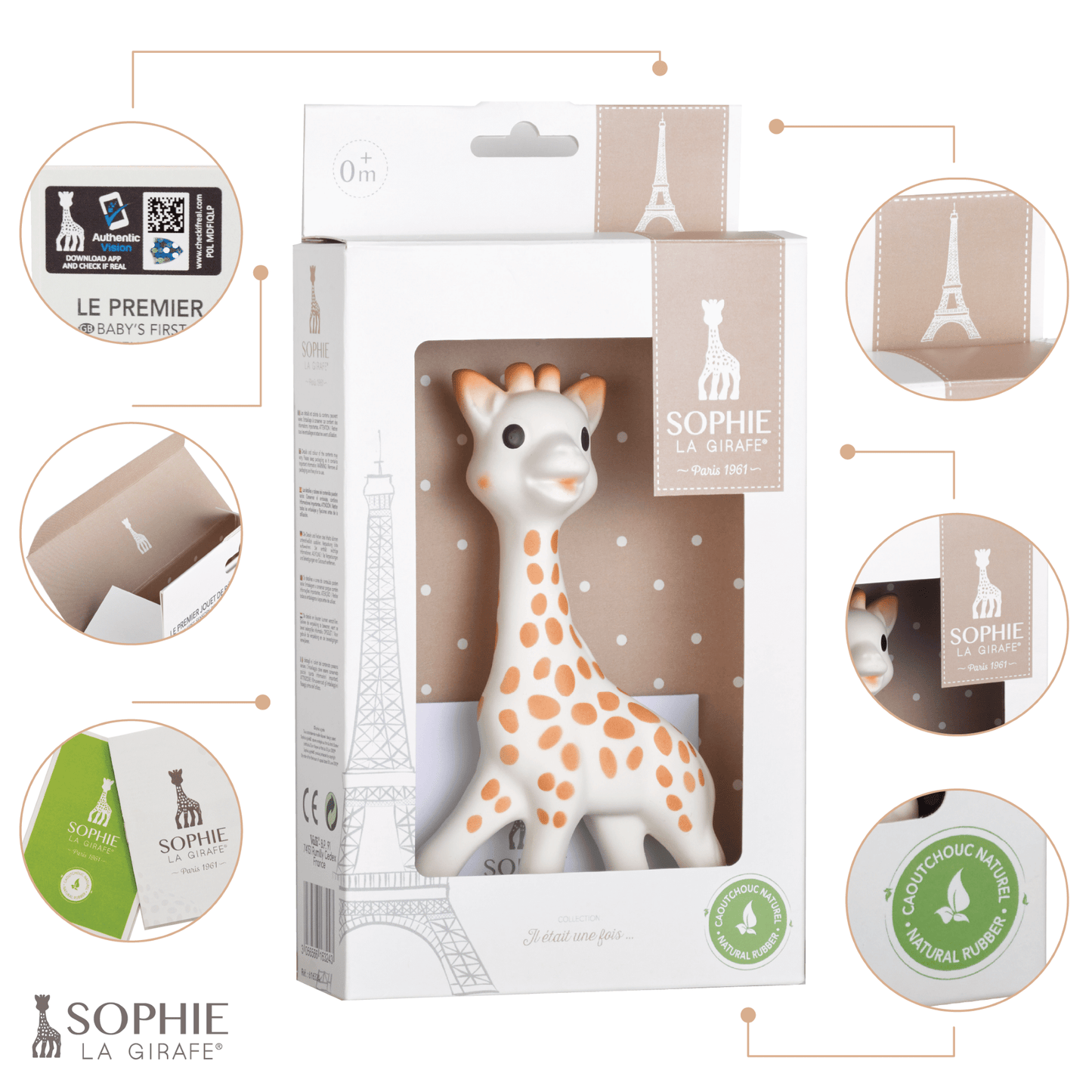 Jucarie dentitie - Girafa Sophie | Vulli - imagine 2