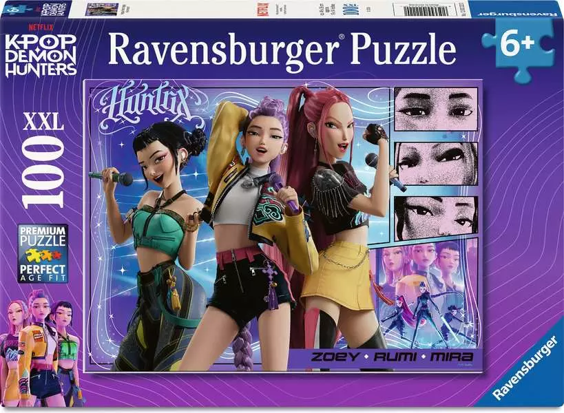 Puzzle 100 de piese - KPop Demon Hunters - Happy fans, happy Honmoon!, XXL | Ravensburger - 1