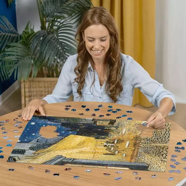 Puzzle - Van Gogh - Cafe Terrace at Night, 1000 piese | Ravensburger - 1