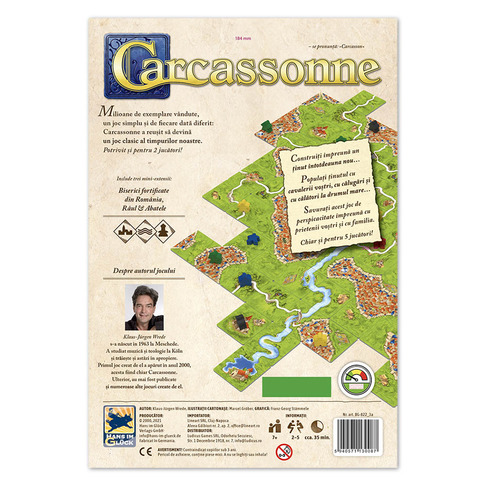 Joc de societate - Carcassonne, editie speciala cu extensia Biserici fortificate din Romania | Oxygame - 1