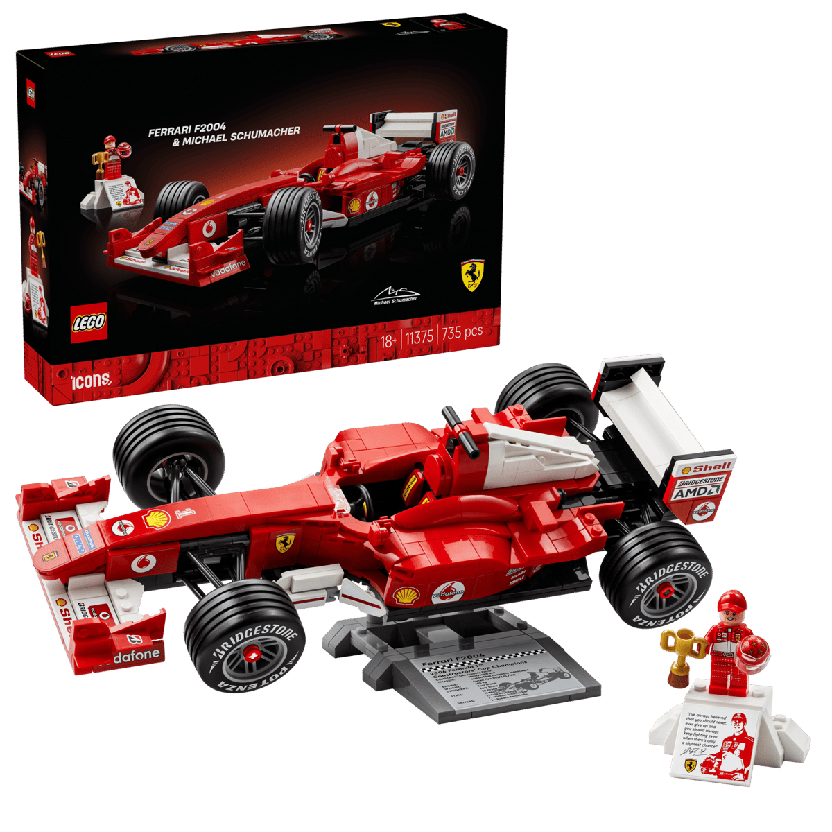 LEGO Icons - Ferrari F2004 and Michael Schumacher (11375) | LEGO - imagine 18