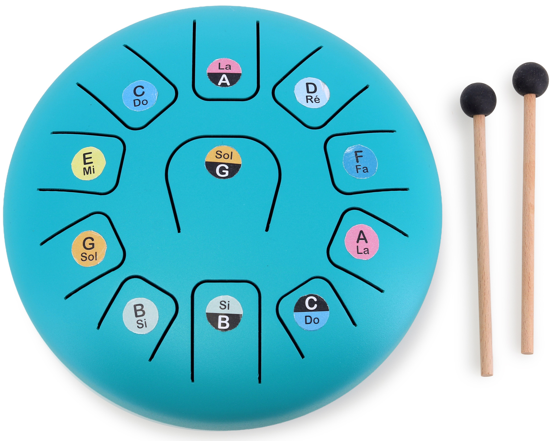 Instrument muzical - 8inch Metal Tongue Drum with scores, 11 notes | Vilac - imagine 5