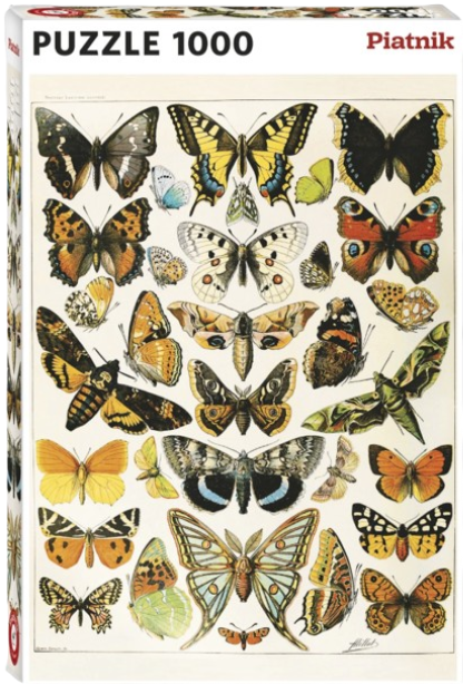 Puzzle - Adolphe Millot - Butterflies and Moths, 1000 piese | Piatnik - 1