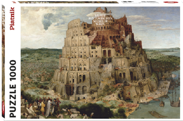 Puzzle - Pieter Bruegel - Tower of Babel, 1000 piese | Piatnik - 1