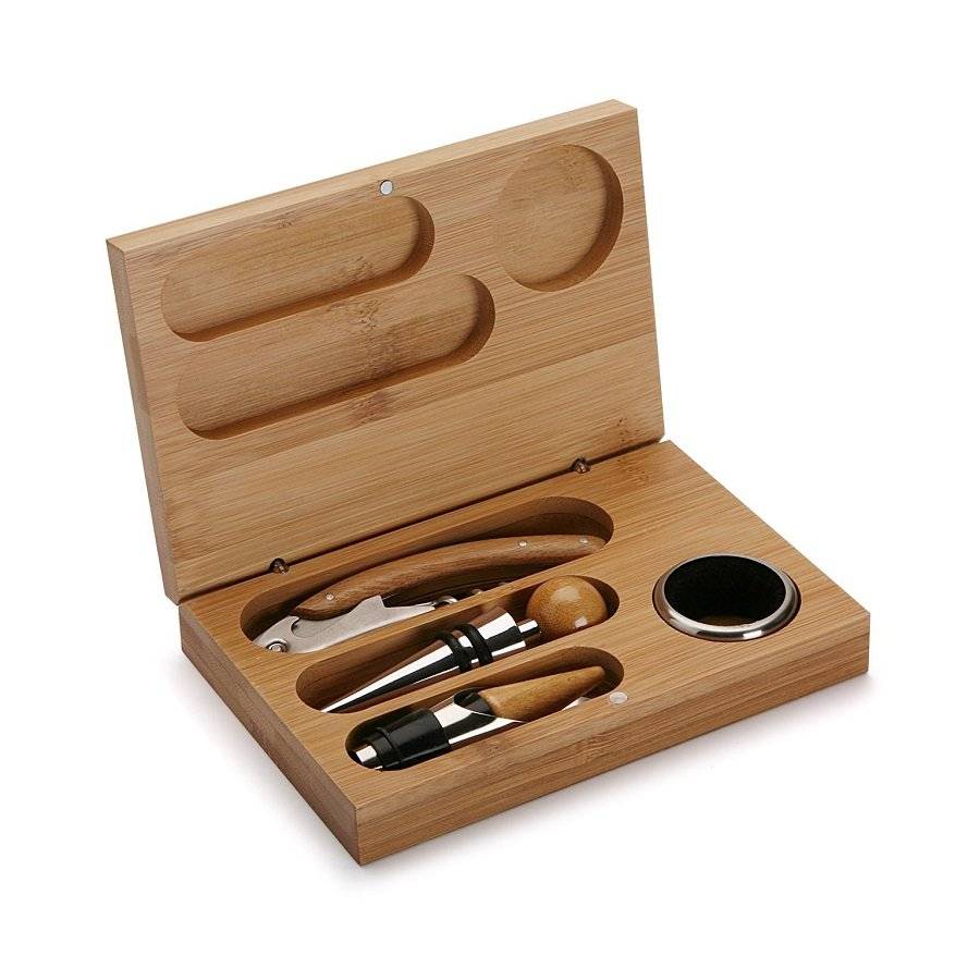  Set 4 piese somelier - Bamboo Wine Set | Versa 