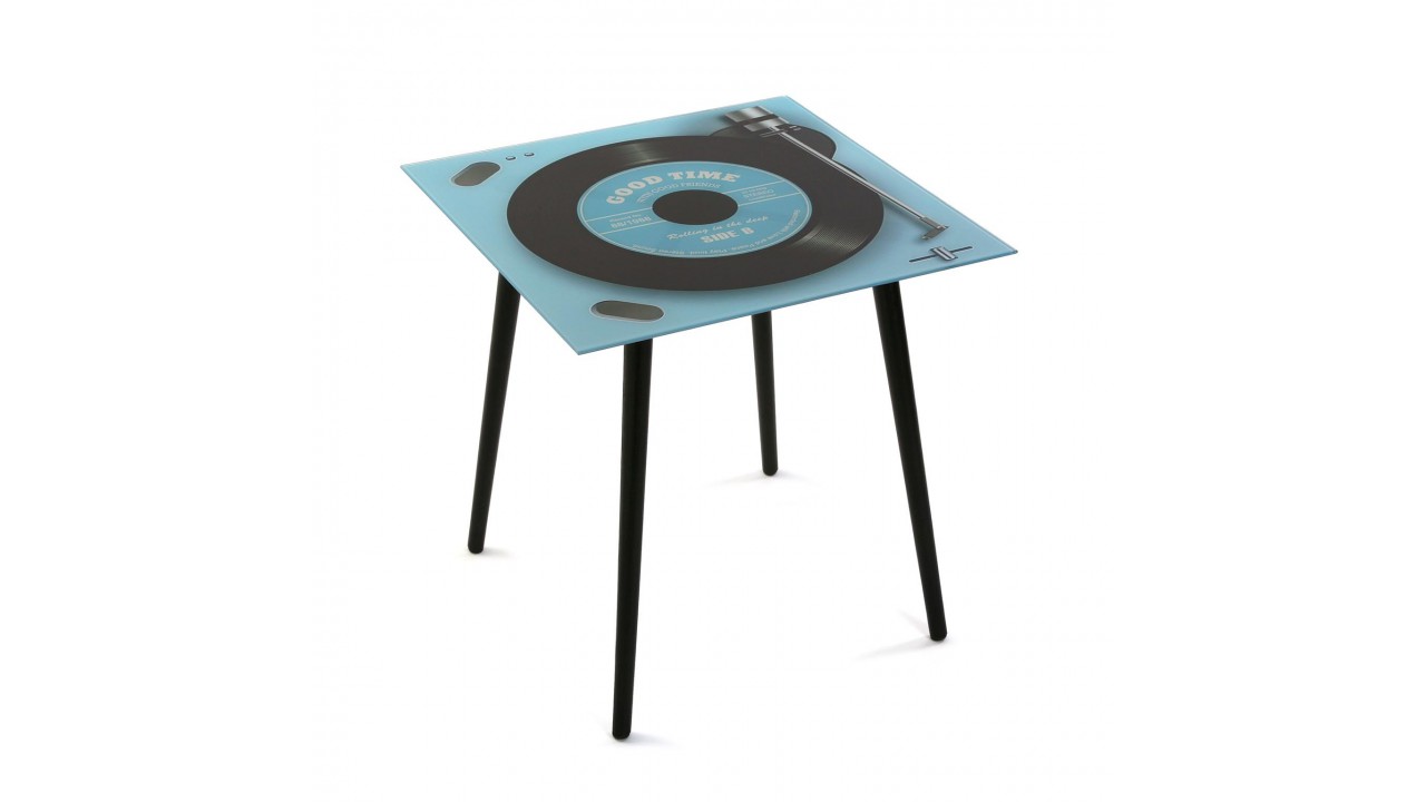 Masuta de cafea - Record Player Glass Table | Versa